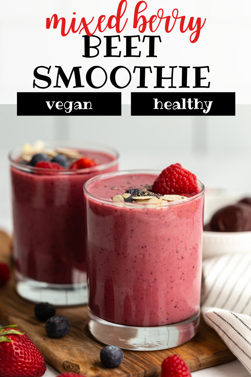 Mixed Berry Beet Smoothie Food with Feeling