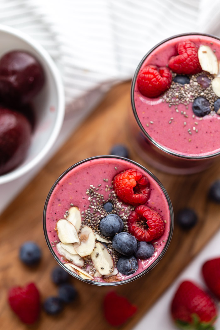 Mixed Berry Beet Smoothie Food With Feeling