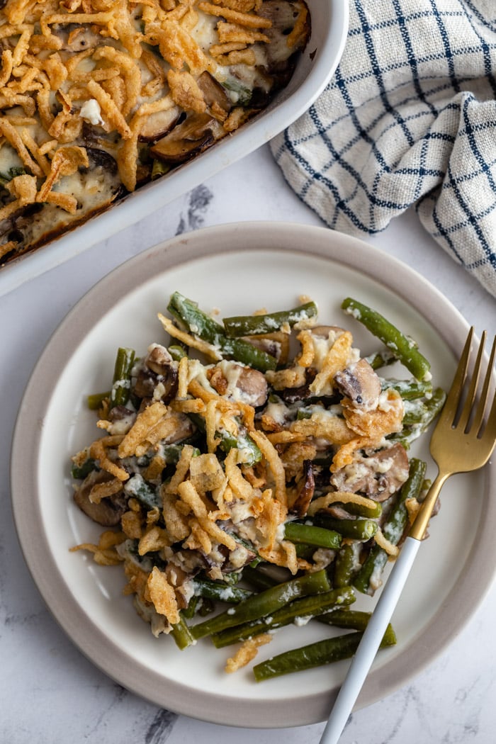 Easy Vegan Green Bean Casserole - Food with Feeling