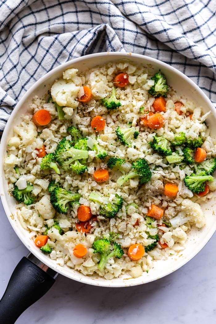 10 minute Cauliflower Fried Rice - Food with Feeling