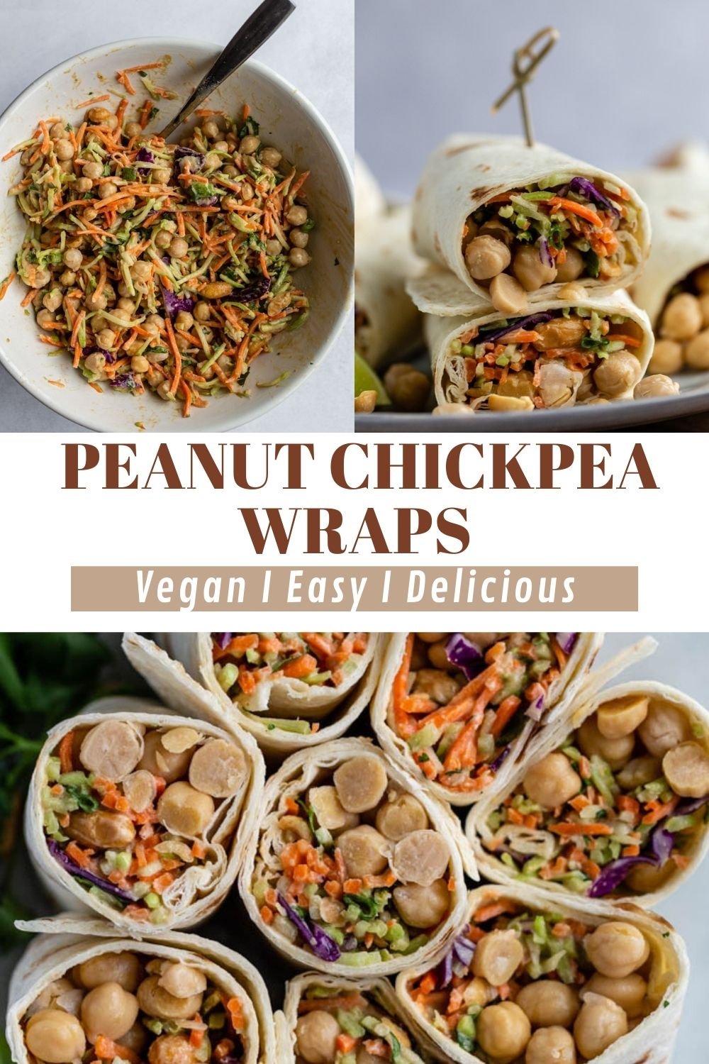 Peanut Chickpea Wraps - Food with Feeling