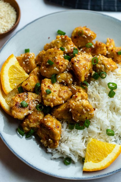 Orange Tofu Food with Feeling