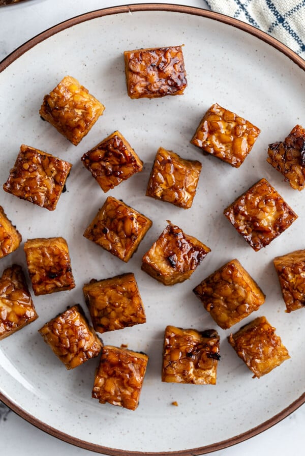 baked tempeh on a plate