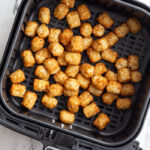 cooked tater tots in the air fryer