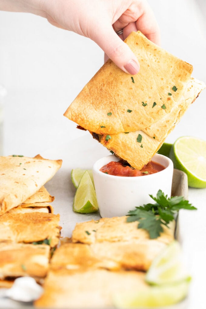 Vegetarian Sheet Pan Quesadillas - Food with Feeling