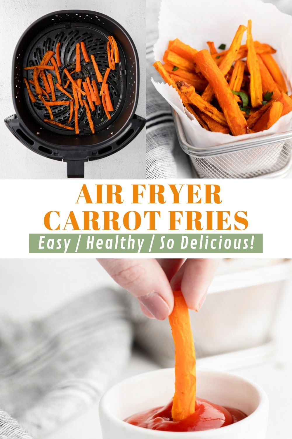 Air Fryer Carrot Fries Food with Feeling