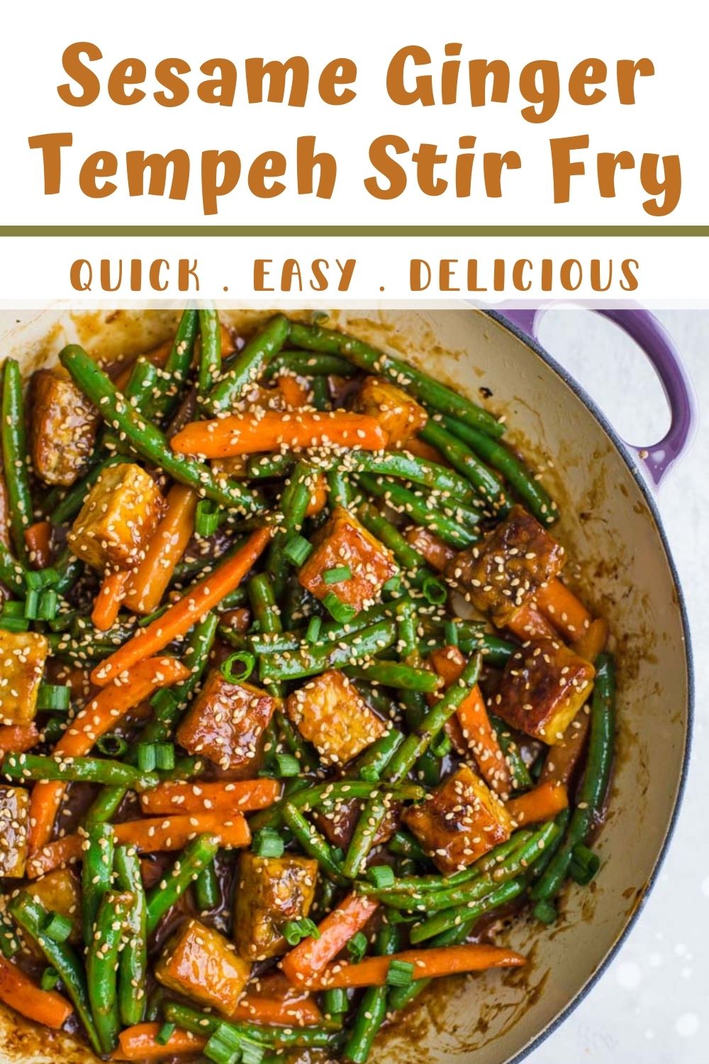 Sesame Ginger Tempeh Stir Fry Food with Feeling
