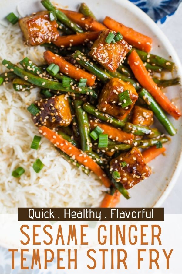 Sesame Ginger Tempeh Stir Fry Food with Feeling