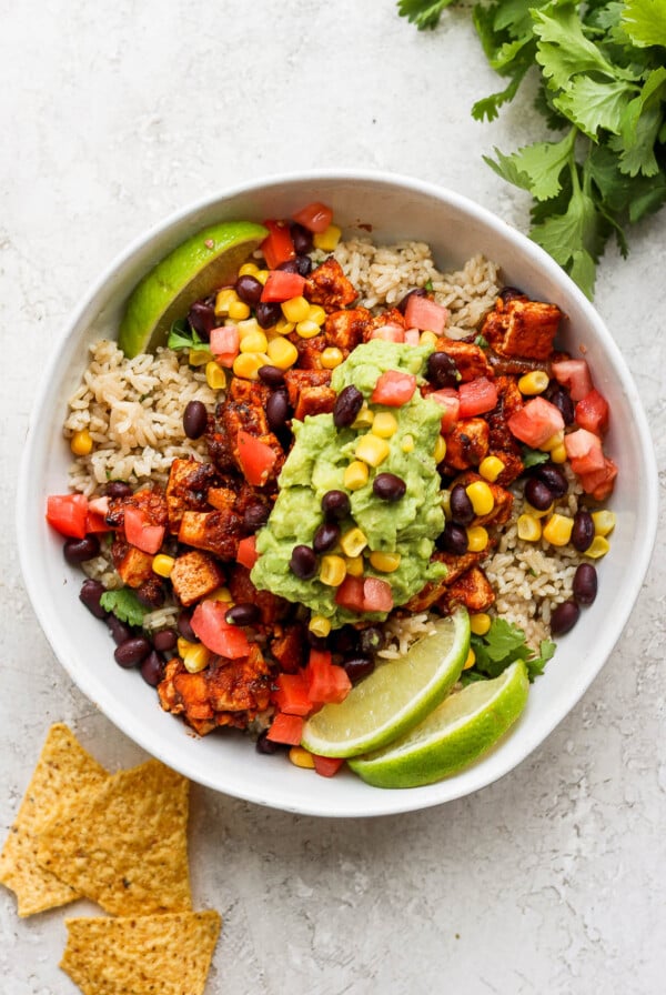 copycat chipotle sofritas burrito bowl