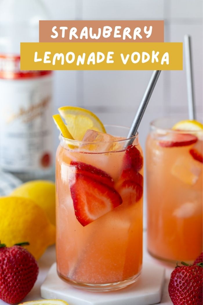 Strawberry Lemonade Vodka Cocktail Food with Feeling
