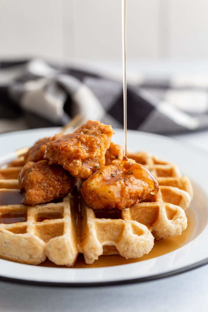 Vegan Chicken and Waffles Food with Feeling
