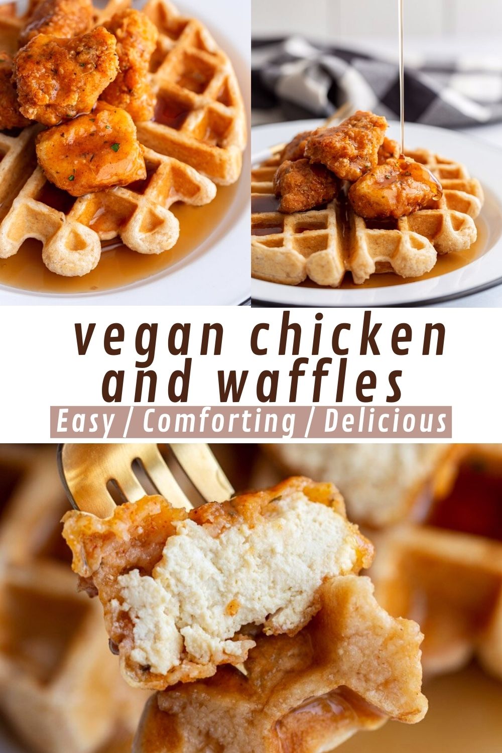 Vegan Chicken and Waffles Food with Feeling