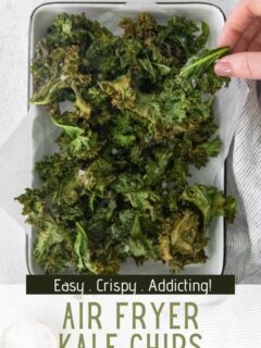 Umami Kale Chips in the Air Fryer Rotisserie Basket