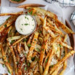 truffle fries served with dipping sauce