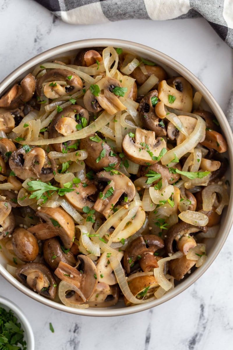 Sautéed Mushrooms and Onions Food with Feeling