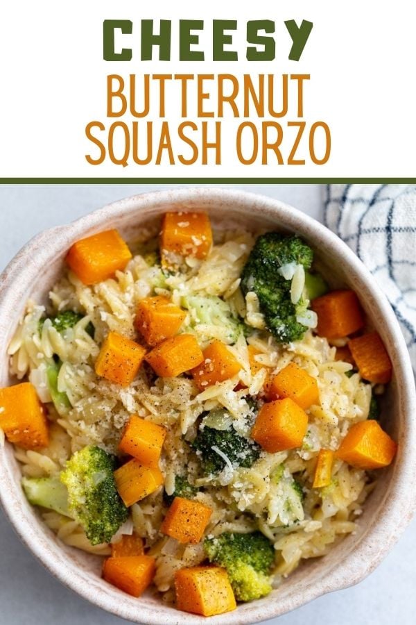 Cheesy Butternut Squash Orzo - Food with Feeling