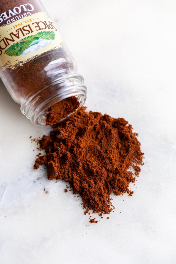 jar of spilled ground cloves