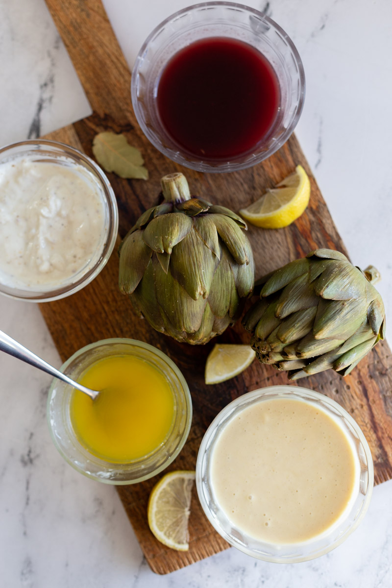 Artichoke Dipping Sauces Food with Feeling