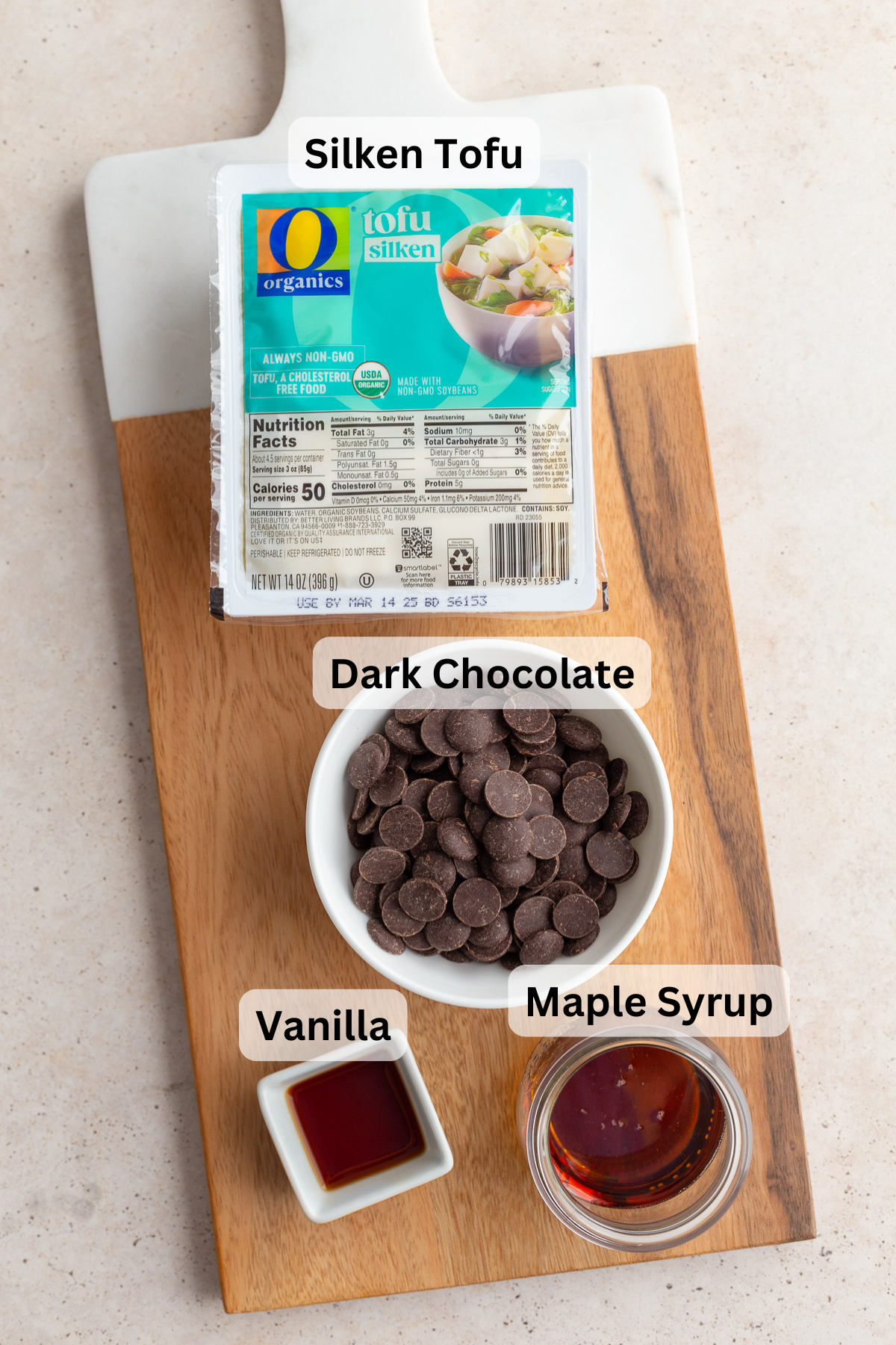 ingredients needed to make silken tofu pudding