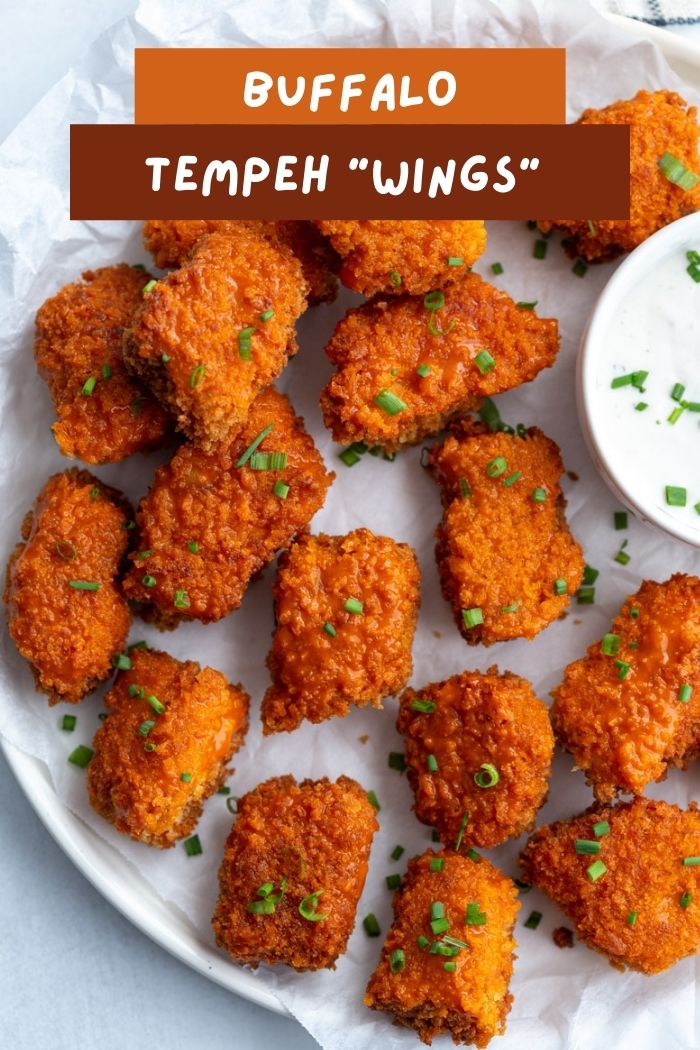 Buffalo Tempeh "Wings" Food with Feeling
