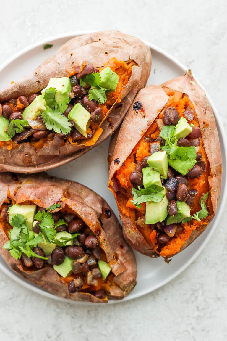 Black Bean Stuffed Sweet Potatoes - Food with Feeling