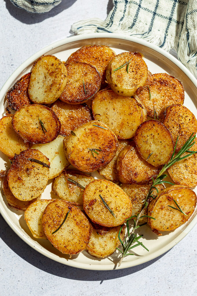 crispy fried potatoes on a plate