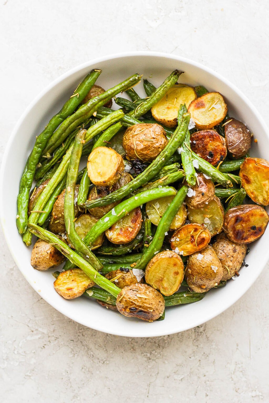 Roasted Potatoes and Green Beans Food with Feeling