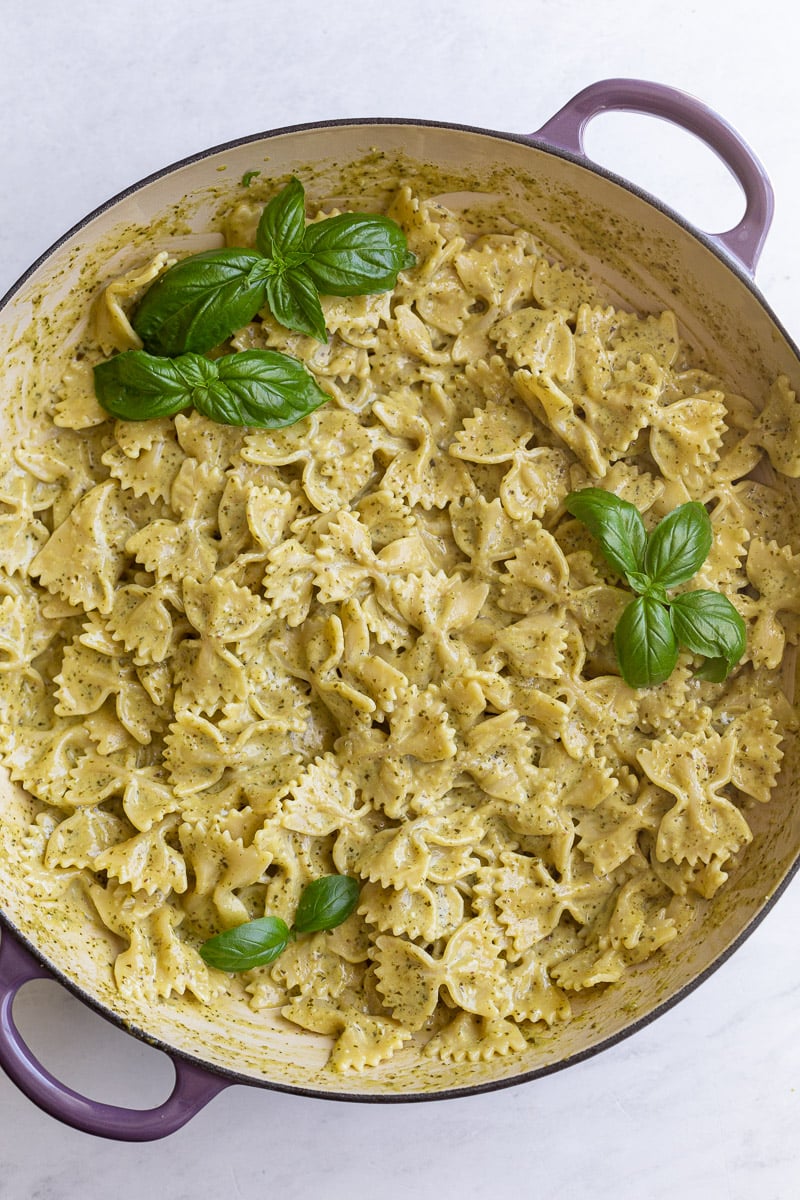 Pesto Cream Sauce - Food with Feeling