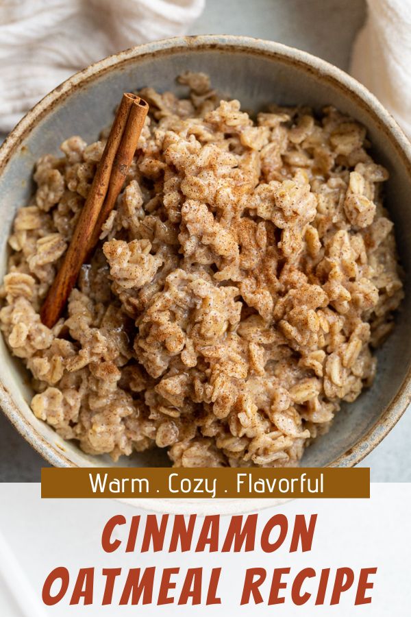 Cinnamon Oatmeal Food with Feeling