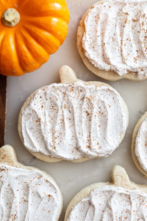 Pumpkin Sugar Cookies (Vegan) - Food with Feeling