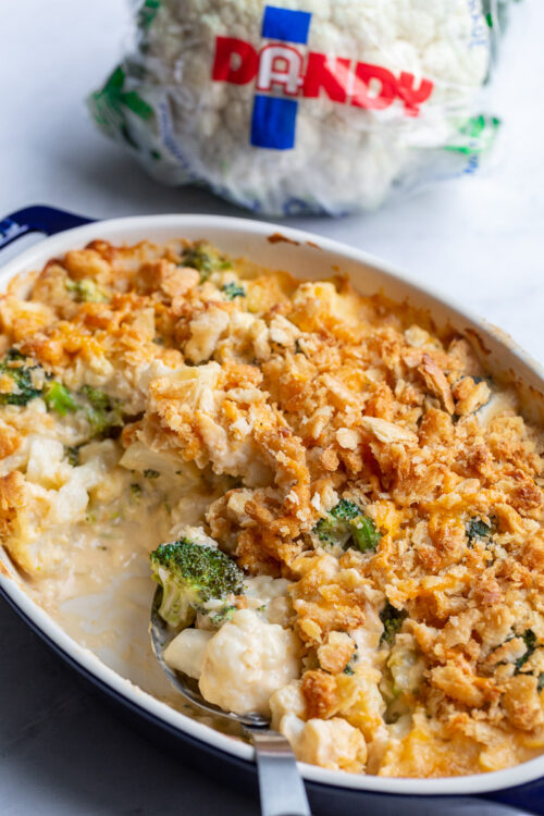 Cheesy Broccoli & Cauliflower Casserole Food with Feeling