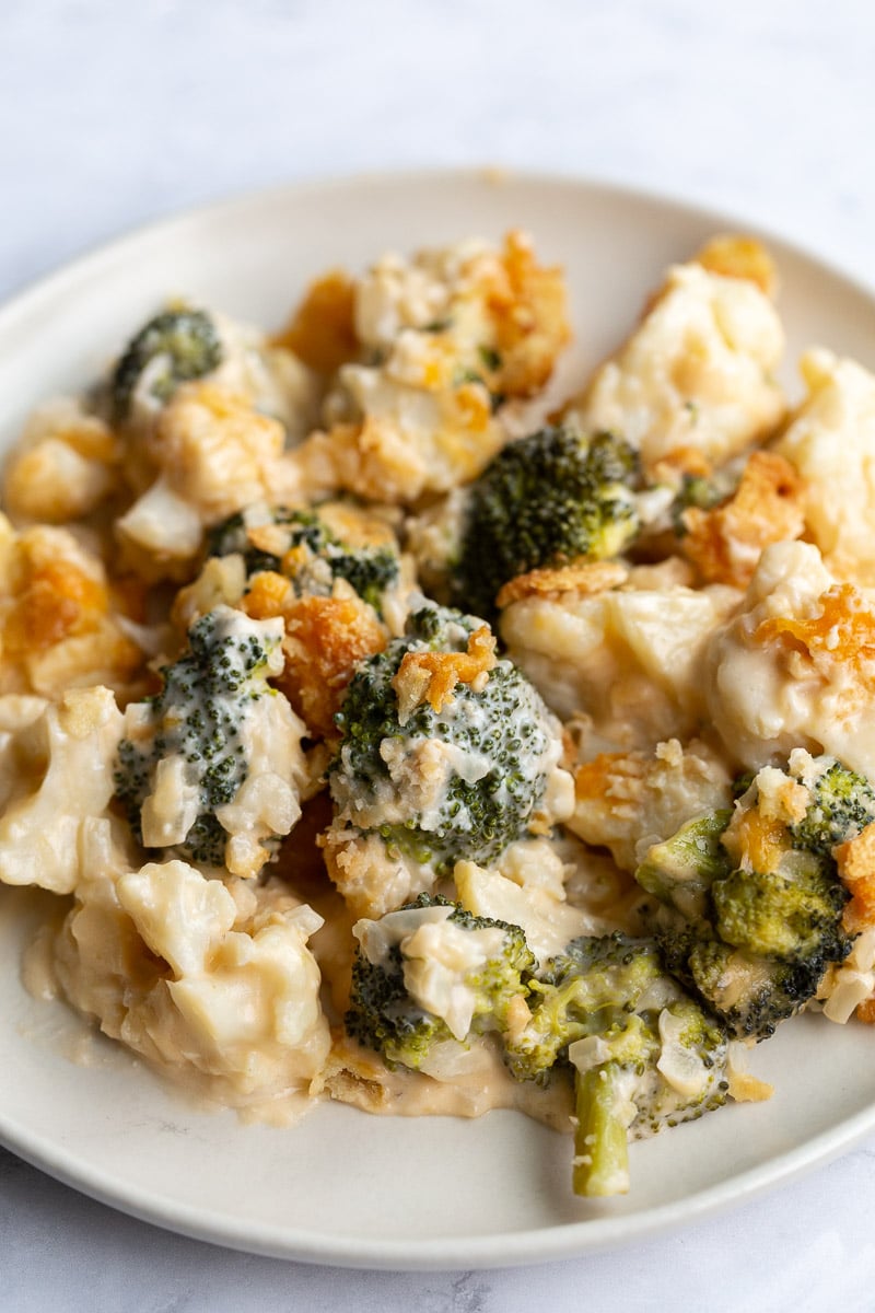 Cheesy Broccoli & Cauliflower Casserole Food with Feeling