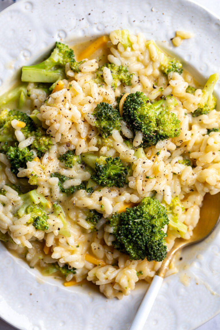 Broccoli Cheese Risotto Food with Feeling