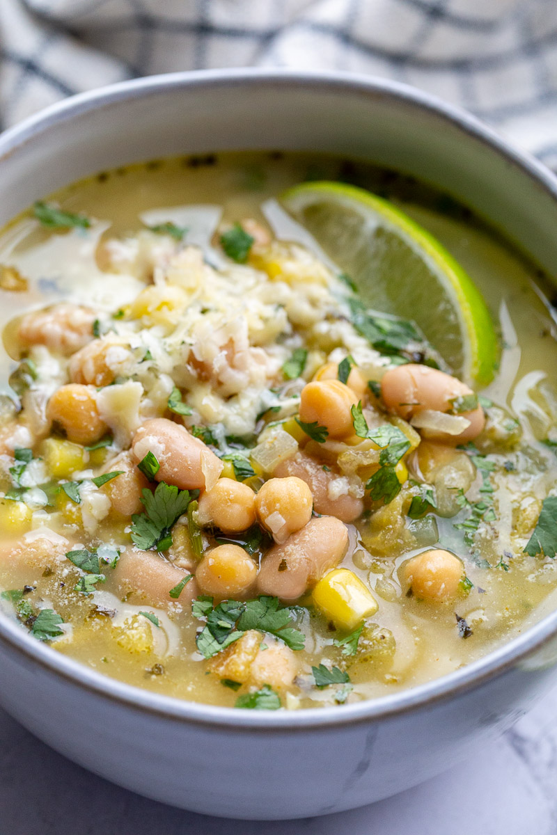 White Chickpea Chili Food with Feeling