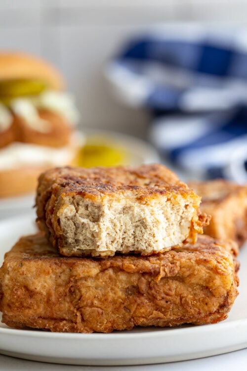 "Chicken" Fried Tofu Sandwich - Food with Feeling