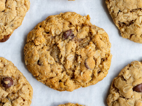 Thick Chewy Vegan Oatmeal Cookies