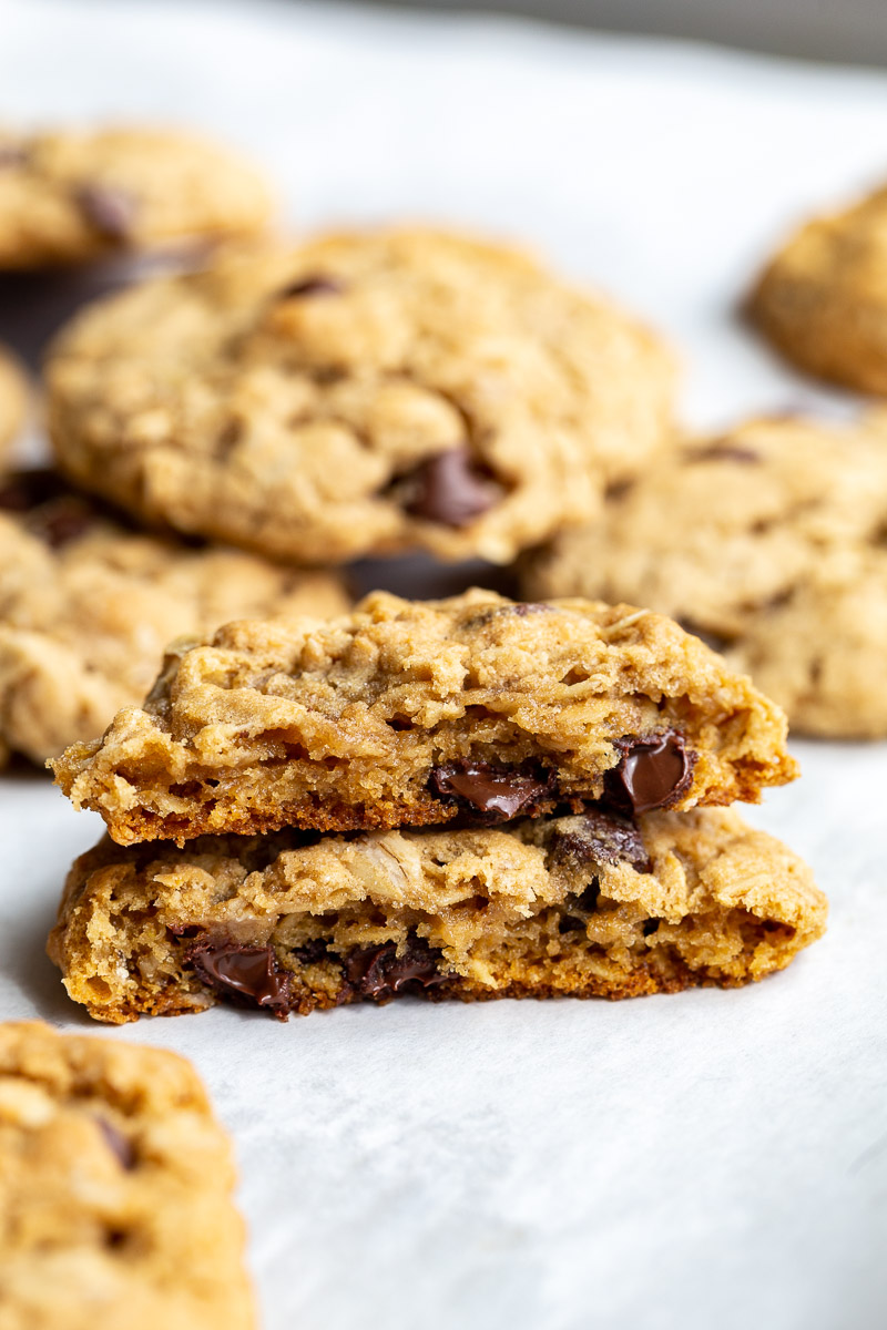 Thick & Chewy Vegan Oatmeal Cookies - Food with Feeling