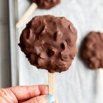 frozen yogurt chocolate bars on a stick