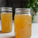 2 large mason jars of bone broth for dogs