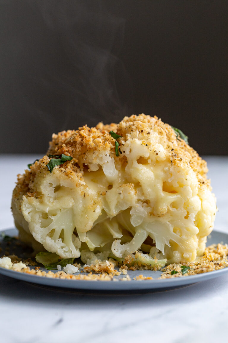 Cheesy Stuffed Cauliflower Food with Feeling