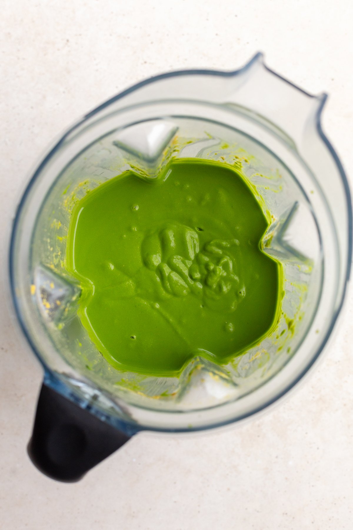 green goddess bean sauce in a blender