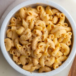 tocu mac and cheese in a bowl