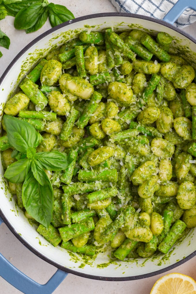 Easy Pesto Gnocchi (15 minute dinner!)