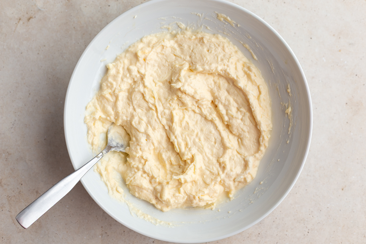 creamy ricotta in a large bowl