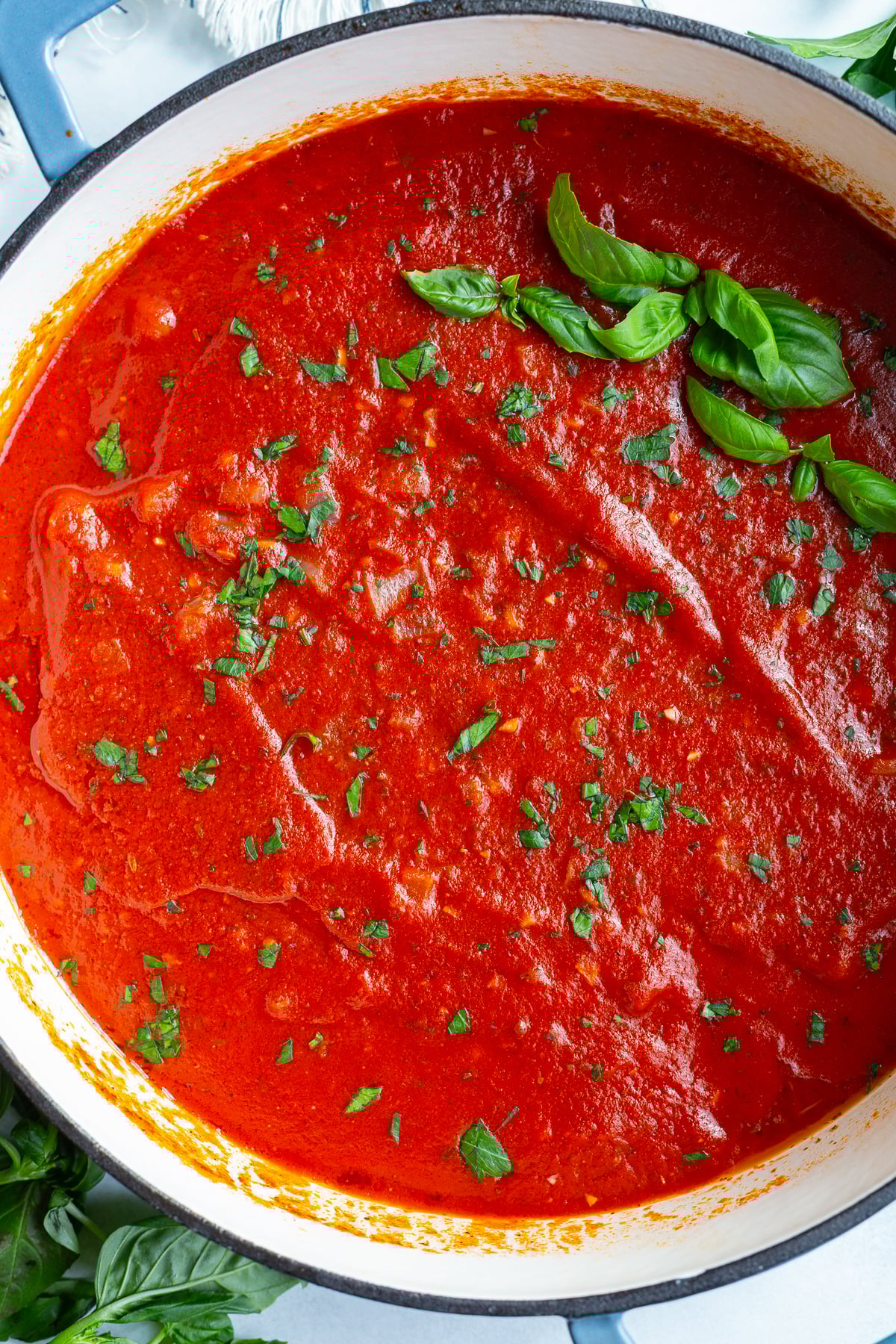 quick marinara sauce in a large skillet.