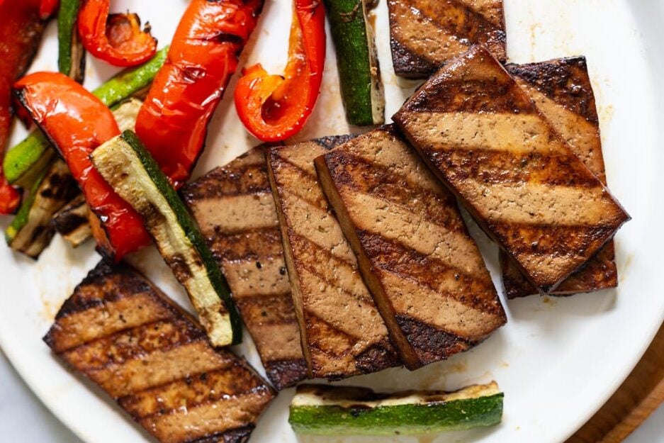 grilled tofu and veggies