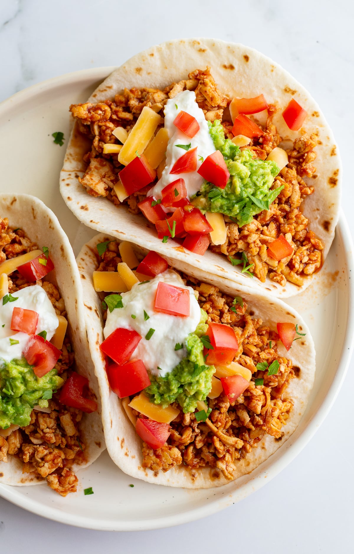 tofu tacos on a plate