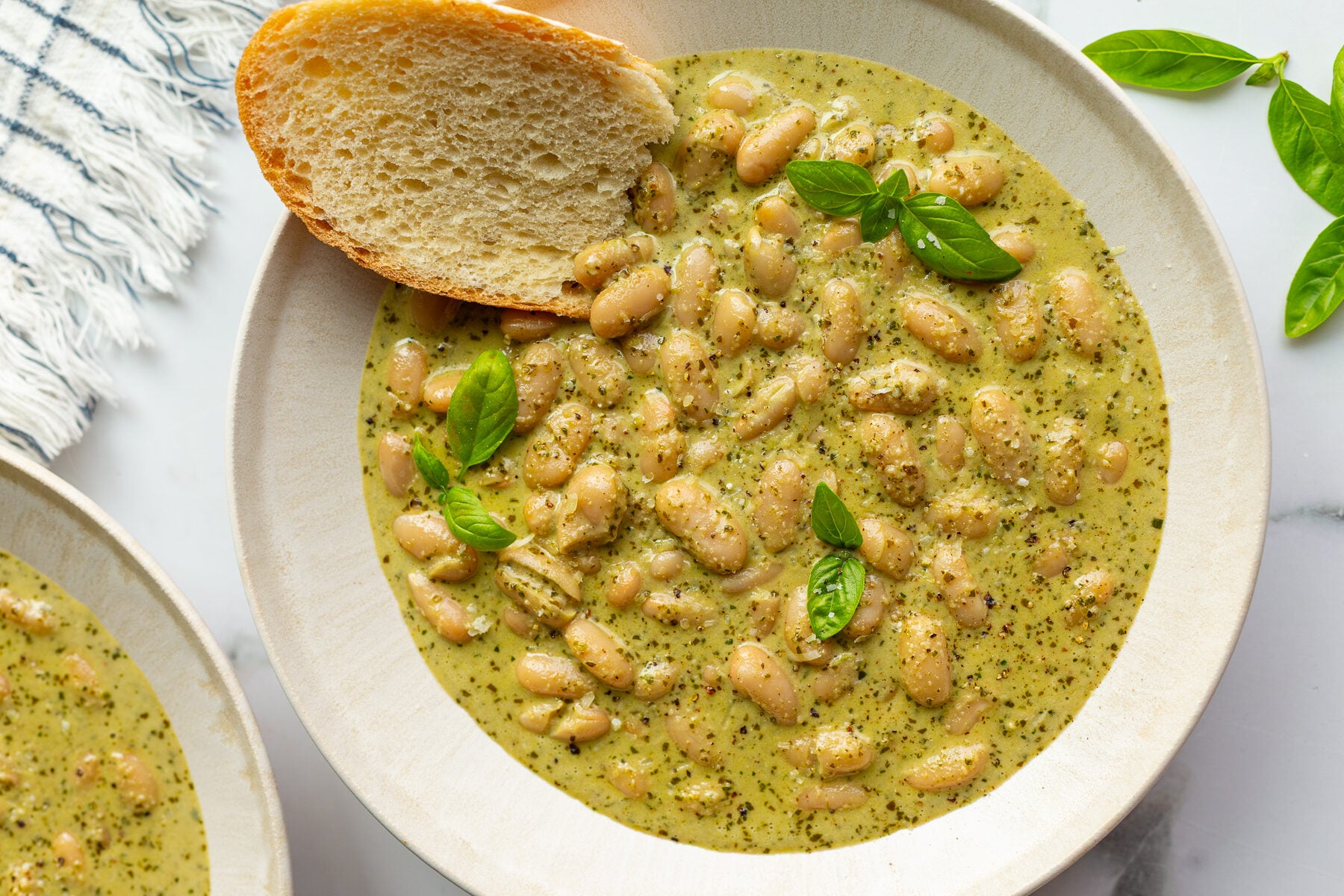 Pesto Beans are my favorite 15 minute meal!