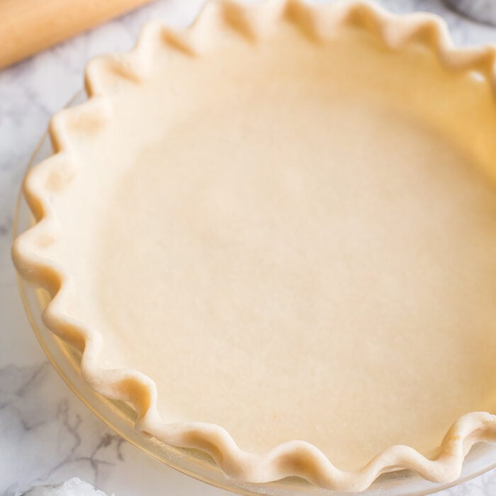 vegan pie crust before it's baked