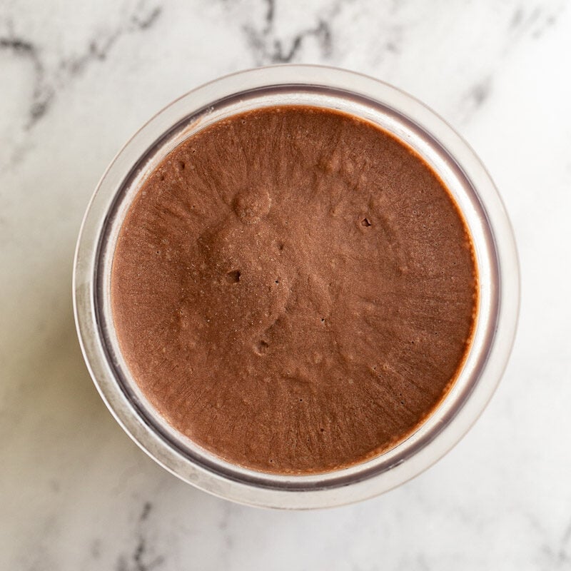 chocolate ice cream in a ninja creami base